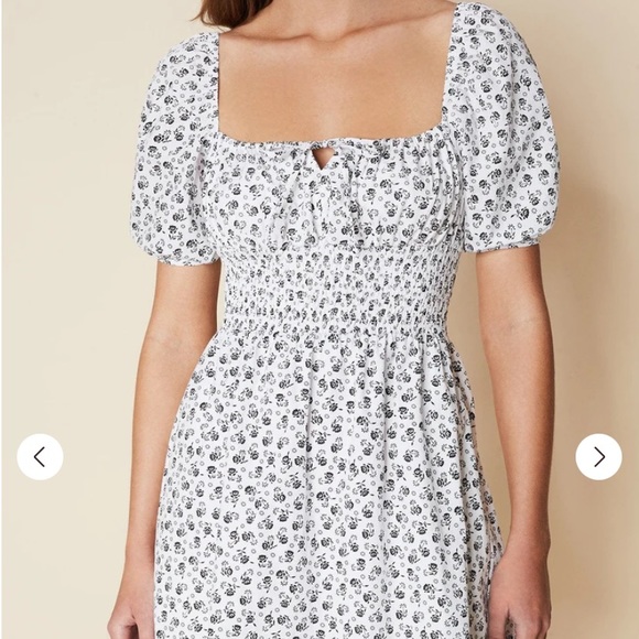 NWT Faithfull the Brand Mariette Mini Dress La Bleu Floral Print - Size Medium - Picture 2 of 12